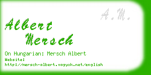 albert mersch business card